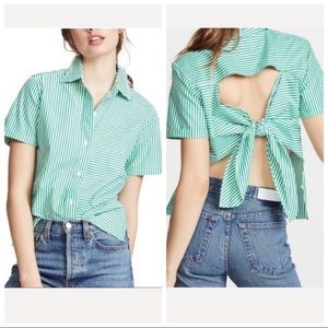 NWT Current /Elliot Telly Tie Back Top Sz  XS OR 0